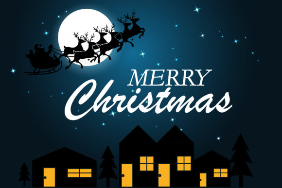 Christmas Background Silhouette Vector