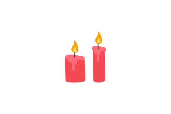 Christmas Candle Light Asset Vector