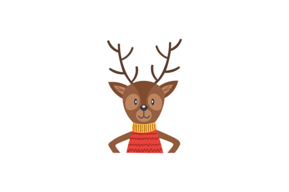 Christmas Character Reindeer Vector Illustrations