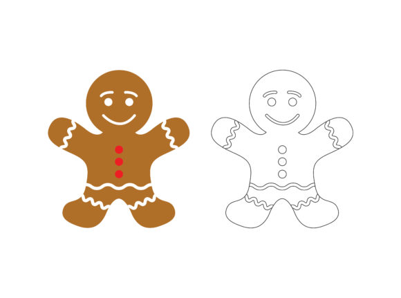 Christmas Gingerbread Fill Outline Icon