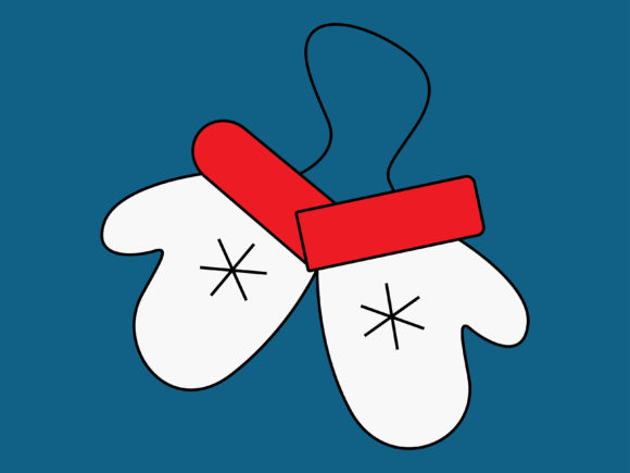 Christmas Gloves Illustration