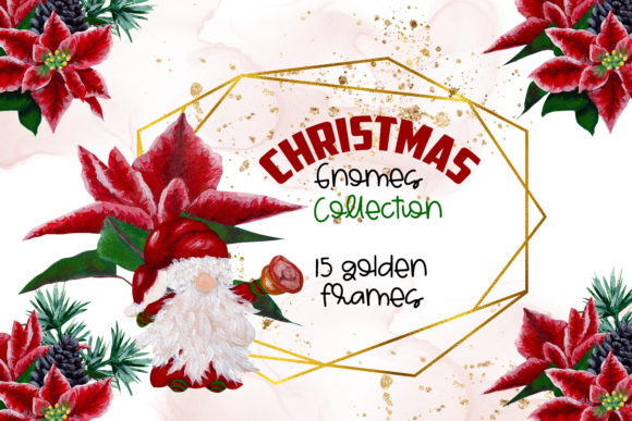 Christmas Gnome Frames Illustrations