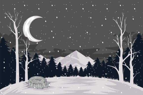 Christmas Joy at Night Day Background