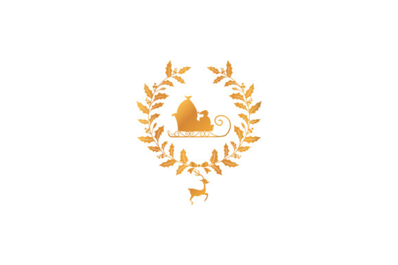 Christmas Logo Gold Asset Vectors