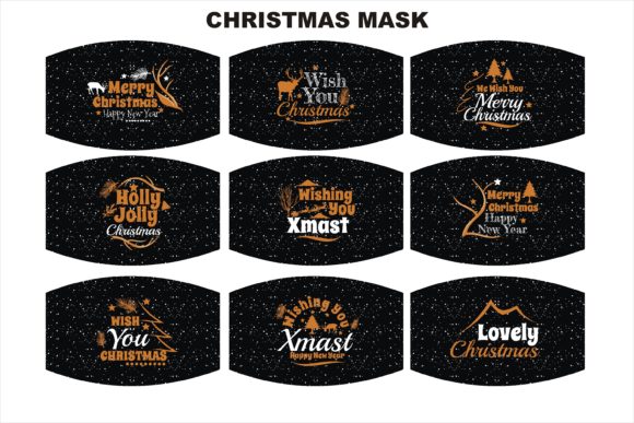 Christmas Mask Illustration