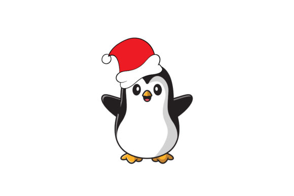 Christmas Penguin Vector Illustration