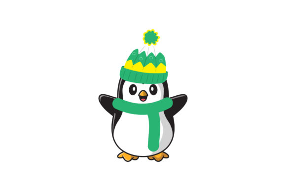 Christmas Penguin Vector Illustration
