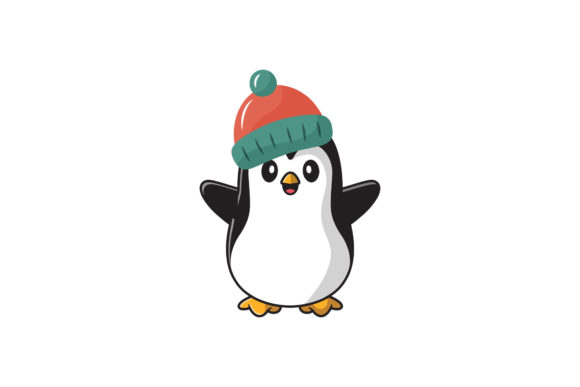Christmas Penguin Vector Illustration