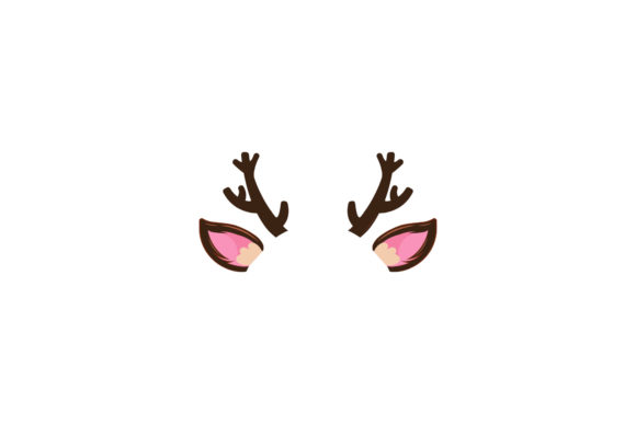 Christmas Reindeer Horn Asset Vector for Festive Branding