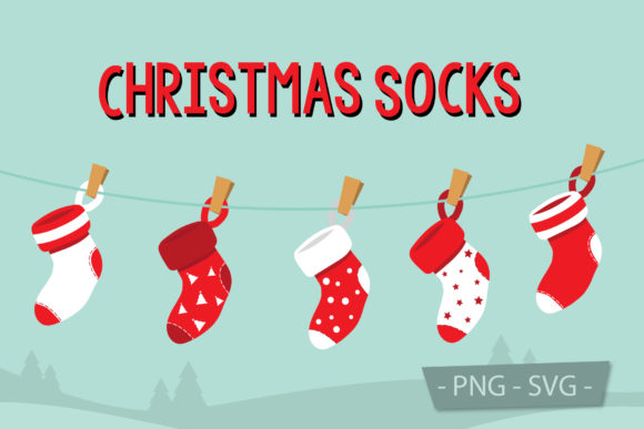 Christmas Socks for Decoration Illustrations