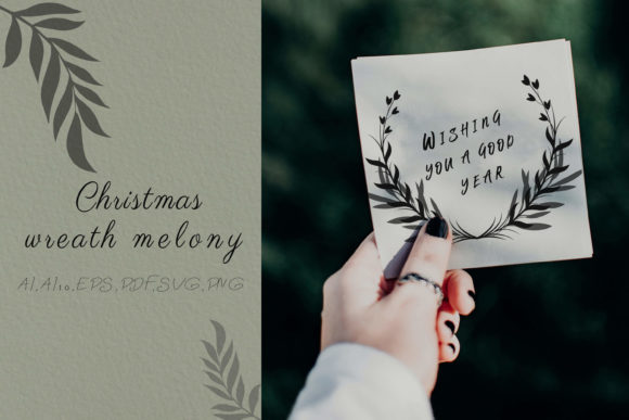Christmas Wreath Melony Illustrations