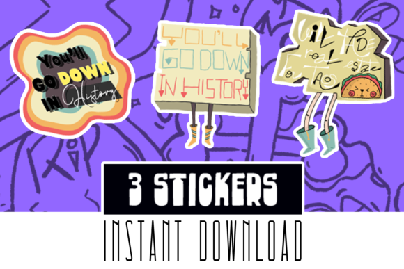 Cute Christmas Thanksgiving Stickers Illustrations