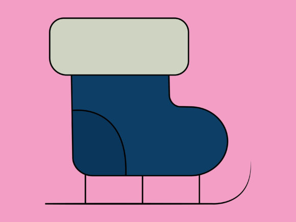 ILLUSTRATION CHRISTMAS SKATING SHOES 2