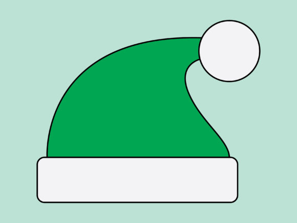 Illustrations for Festive Branding: A Designer’s Take on ILLUSTRATION CHRISTMAS SANTA HAT GREEN
