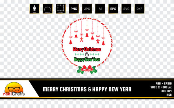 Merry Christmas and Happy New Year Frame