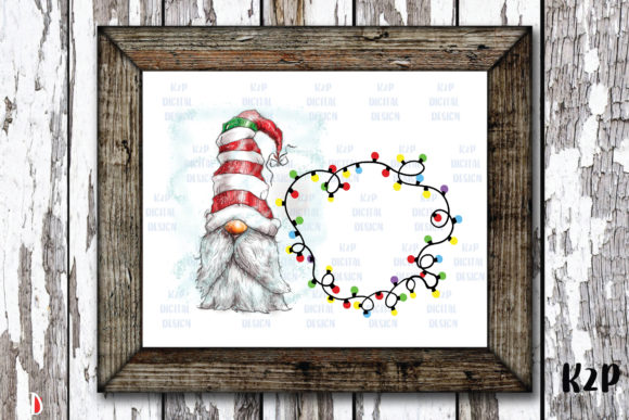 Merry Christmas Decorative Lights Gnome Illustrations