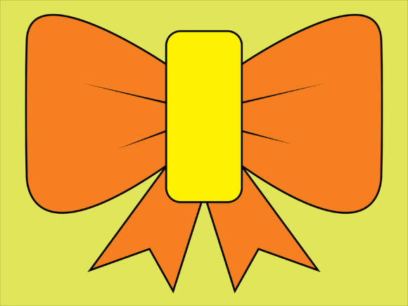 Orange Ribbon Illustration for Crafting