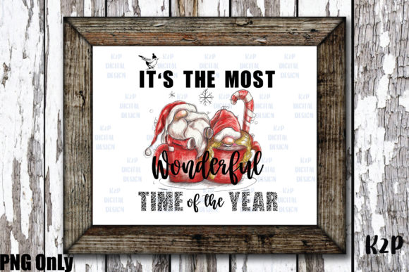 Sublimation Christmas Gnome Wonderful Illustrations
