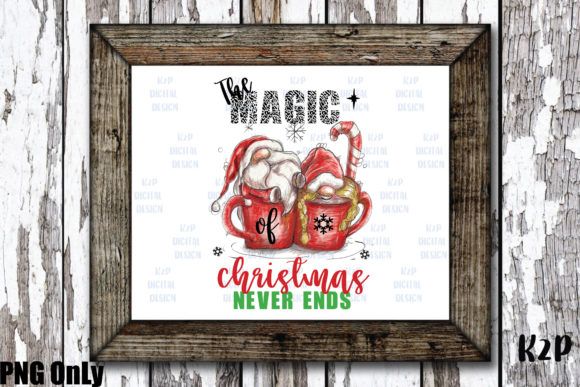 Sublimation Gnome Magic Christmas PNG